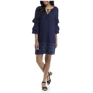 Crown Ivy Ruffle Bell Sleeves Dress